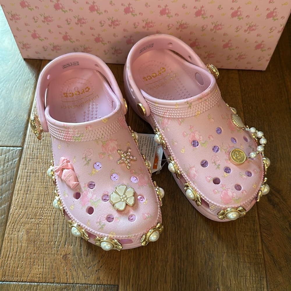 LoveShackFancy x Crocs Classic Platform Clog size 5